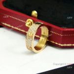 Copy Cartier LOVE Rings - Yellow Gold Diamond Pave Ring
